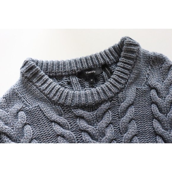 Theory Gray Cable Knit Sweater - Picture 3 of 8